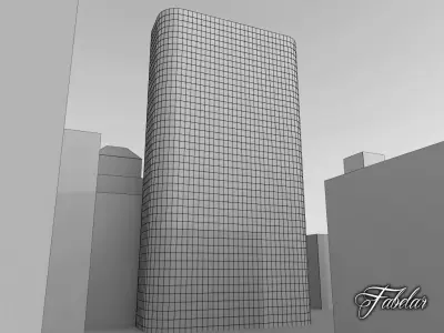 Building 23 Low-poly 3D model