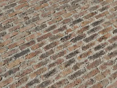 PBR Rustic Clay Brick Wall  Texture