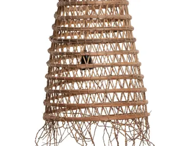 Bamboo rattan lamp 3D model