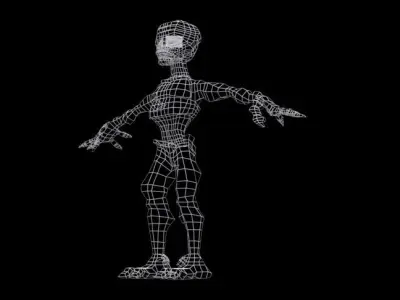 Alien Character Low Poly  Low-poly 3D model