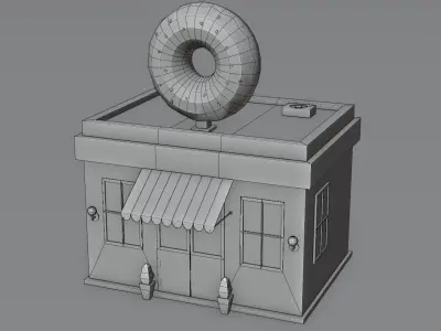 Donut Shop Low-poly 3D model