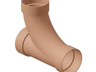 Plastic Plumbing Long Sweep Y Toy 3D model