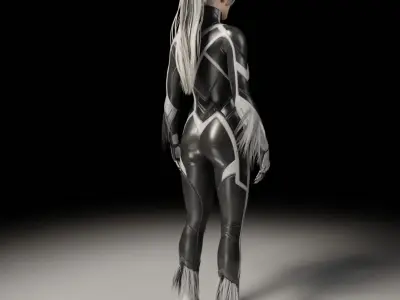 MCU Black Cat Felicia Rigged 3D model