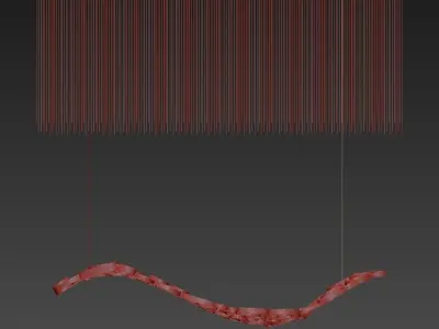 CHRYSALIS chandelier made of metal and glass 3D model