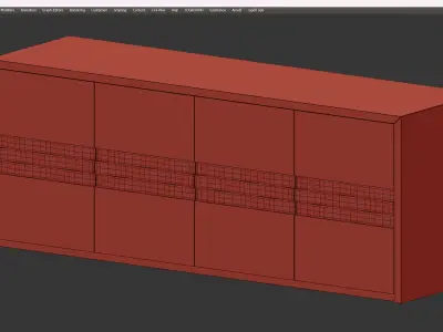 GINGER SIDEBOARD Low-poly 3D model