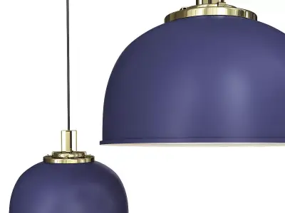 BUTTE 18 DOME AGED BRASS PENDANT Low-poly 3D model