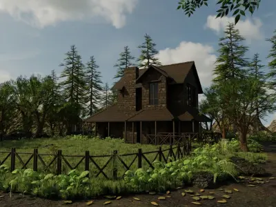 House Scene 3D model