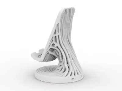 Organic Phone Stand 3D Printable 3D print model