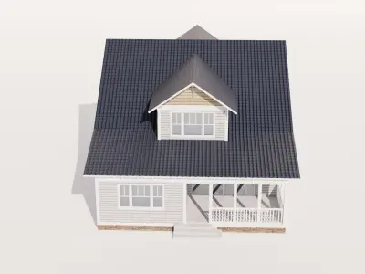 Craftsman Style House Low-poly 3D model