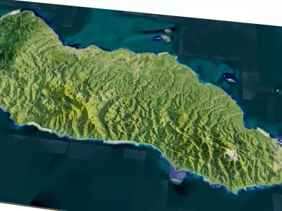 guadalcanal island 3d model terrain 3D model