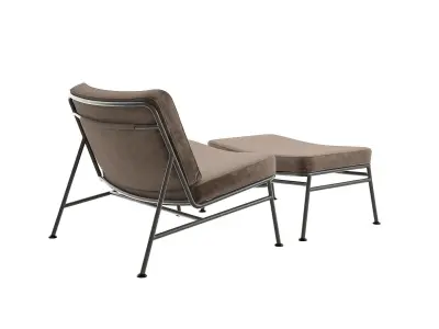 Backpack 2 Armchair and Footstool 3D model