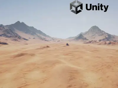 Terrain Set unity desert 3D model