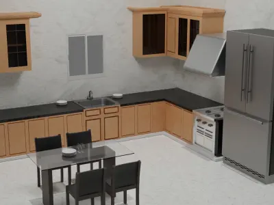 Modern kitchen 3D model 3D model