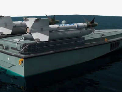  Magura V7 Drone with AIM9 Missiles on Water 