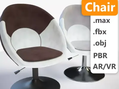 Chair ar vr optimized Low-poly 3D model purchase
