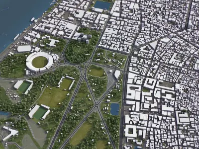 Kolkata Low-poly 3D model