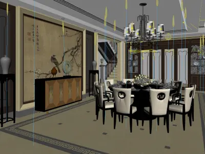 Business Restaurant - Coffee - Banquet  229 3D model