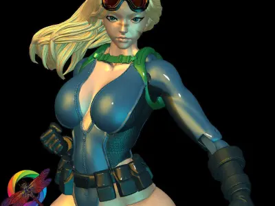 Cammy battle outfit street fighter articuate 3D print model
