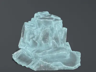 Ice Mountain Low-poly 3D model buy
