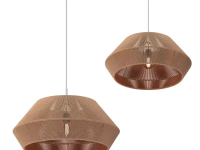 Bowie 2 Light Squat Pendant 3D model