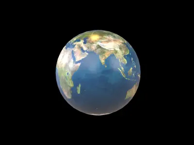 Earth v1 001 Low-poly 3D model