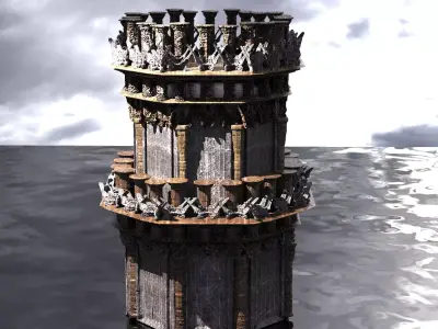 Dark Celtic Gods Tower 2 Tower structures  3D model