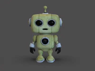 Mini Robot Low-poly 3D model