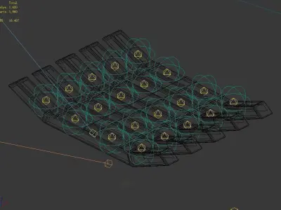 Satellite City Objects - Track 21 3D model