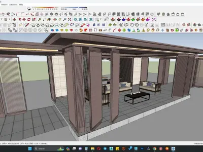 PAVILION PARGOLA 3D MODEL 3D model