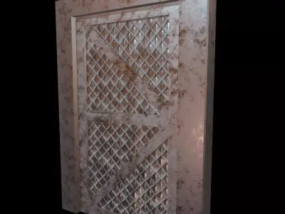 DoorMetalRustV4 Low-poly 3D model
