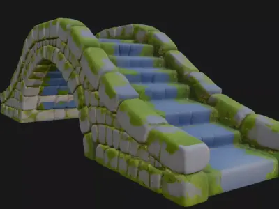 Forest Bridge 3d Model 3D model