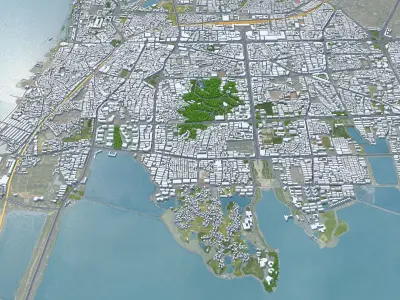 Yueyang Hunan China 20km Low-poly 3D model