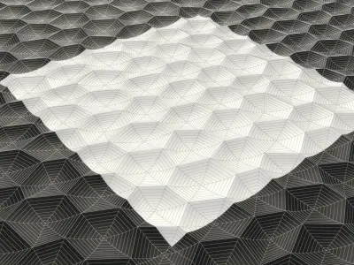 honeycomb hexagonal pattern 3D model