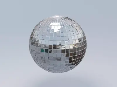 Disco Ball Low-poly 3D model