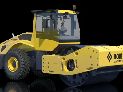 BOMAG BW226 DH5 Single Drum Compactor Clean 3D model