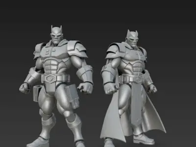 Armored Superhero Collectible  3D Printable Action Figure 3D print model