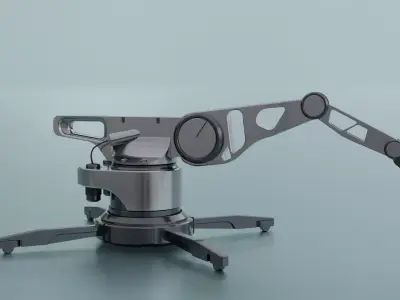 Portable Robotic Arm Low Poly Industrial Robot Model Low-poly 3D model