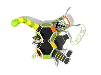 Kids outdoor commercial play structure 3D model 3D model