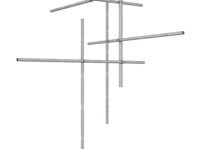 KITAMI MEDIUM CHANDELIER Low-poly 3D model