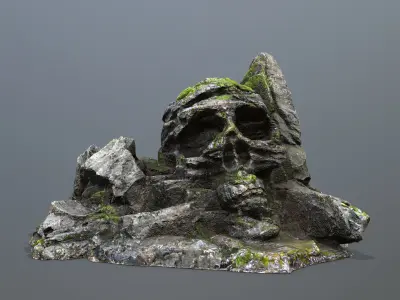 Skull Rock Low-poly 3D model purchase