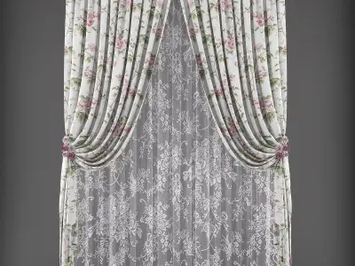 Curtain 3D model 362 Low-poly 3D model