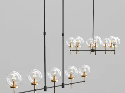 Glass Chandelier collection 3D model
