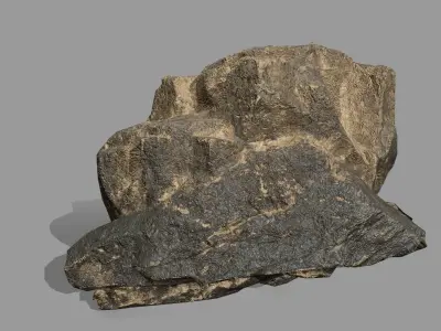 Rock Set Low-poly 3D model