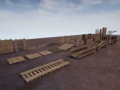 Structure Package 01 Low-poly 3D model