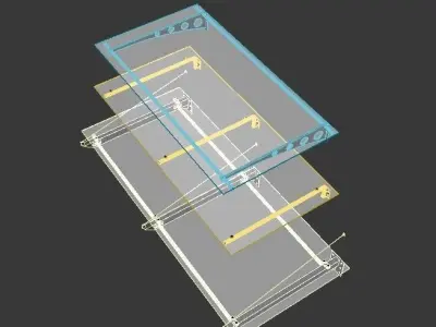 Glass canopy 3D model