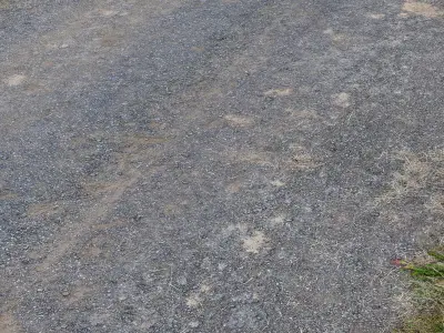 real gravelroad - 11meter - gameready Low-poly 3D model