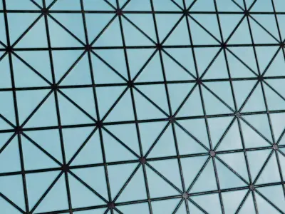 Light Blue Geometric Sci-fi Wall Panel PBR Seamless Texture