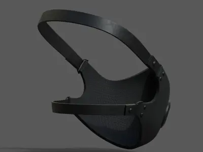 Gas mask protection pollution fantasy scifi military combat  Low-poly 3D model