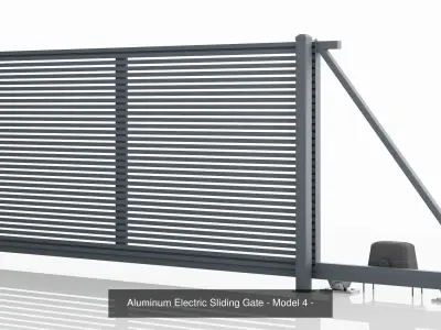 Aluminum Fence Model 4 3D Model Pack