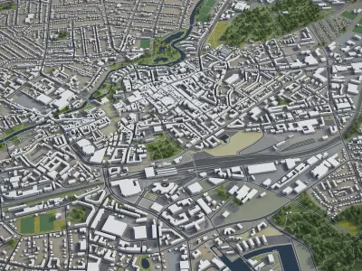 Odense  Low-poly 3D model